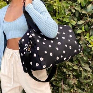 Alice + Olivia Black Daisy Weekender Travel Bag